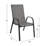 ΣΕΤ ΕΞ.ΧΩΡΟΥ 5ΤΜΧ LEOFER LH10.21004 ΜΕΤΑΛ.ΤΡΑΠΕΖΙ-4 ΠΟΛΥΘΡΟΝΕΣ ΜΕΤΑΛΛΙΚΕΣ- ΓΚΡΙ - Image 3