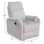 ΣΕΤ ΚΑΝΑΠΕΣ-ΠΟΛΥΘΡΟΝΑ RELAX SYNTHIA LH10.10735.01 ΜΠΕΖ ΥΦΑΣΜΑ-ΗΛΕΚΤΡΙΚΗ ΑΝΑΚΛΙΣΗ [L] - Image 3