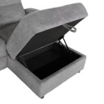 ΣΕΤ ΚΑΝΑΠΕΣ-ΠΟΛΥΘΡΟΝΑ RELAX SYNTHIA LH10.10736.03 ΓΚΡΙ ΥΦΑΣΜΑ-ΗΛ.ΑΝΑΚΛΙΣΗ [R] - Image 4