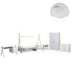 ΣΕΤ ΠΑΙΔΙΚΟΥ ΔΩΜΑΤΙΟΥ 6TMX PASCHAL LH10.21337 ΞΥΛΟ ΠΕΥΚΟΥ--ΜΕΛΑΜΙΝΗ-ΛΕΥΚΟ