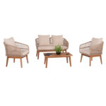 ΣΕΤ ΣΑΛΟΝΙ ΕΞ.ΧΩΡΟΥ 4ΤΜΧ FRANKY LH10.6231 ΞΥΛΟ ΑΚΑΚΙΑΣ-ΜΕΤΑΛΛΟ-ΣΧΟΙΝΙ