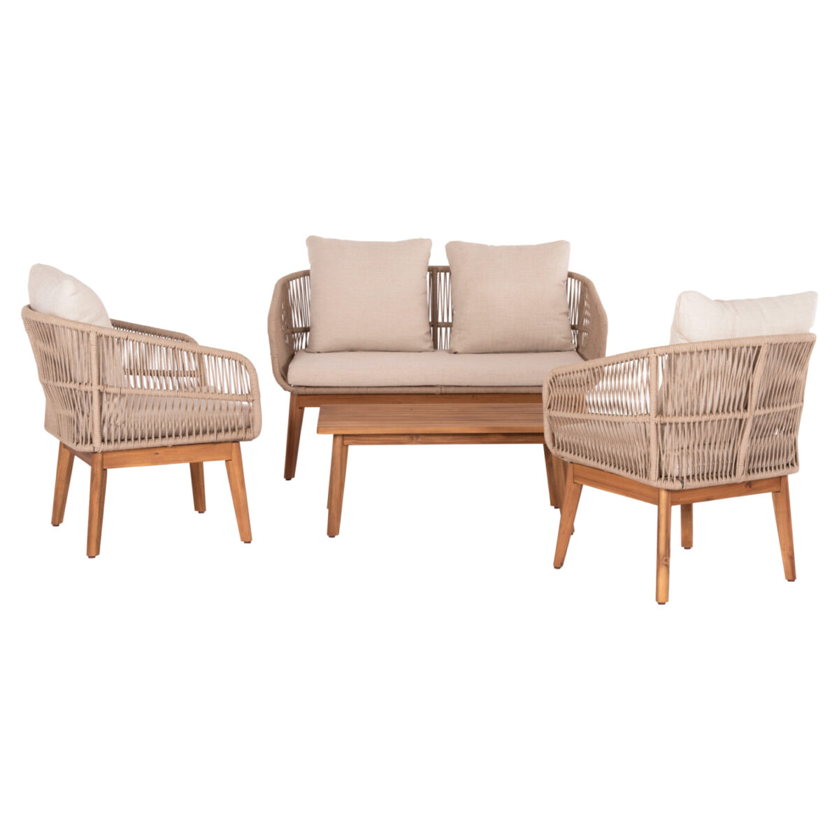 ΣΕΤ ΣΑΛΟΝΙ ΕΞ.ΧΩΡΟΥ 4ΤΜΧ FRANKY LH10.6231 ΞΥΛΟ ΑΚΑΚΙΑΣ-ΜΕΤΑΛΛΟ-ΣΧΟΙΝΙ - Image 5