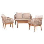 ΣΕΤ ΣΑΛΟΝΙ ΕΞ.ΧΩΡΟΥ 4ΤΜΧ FRANKY LH10.6231 ΞΥΛΟ ΑΚΑΚΙΑΣ-ΜΕΤΑΛΛΟ-ΣΧΟΙΝΙ - Image 5