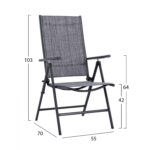 ΣΕΤ ΤΡΑΠΕΖΑΡΙΑ 7ΤΜΧ ΤΡΑΠΕΖΙ BRUNO 150Χ90 ΜΕ ΠΟΛΥΘΡΟΝΕΣ 7ΘΕΣΕΩΝ ΠΤΥ/ΝΗ ΓΚΡΙ LH10.11478 - Image 3