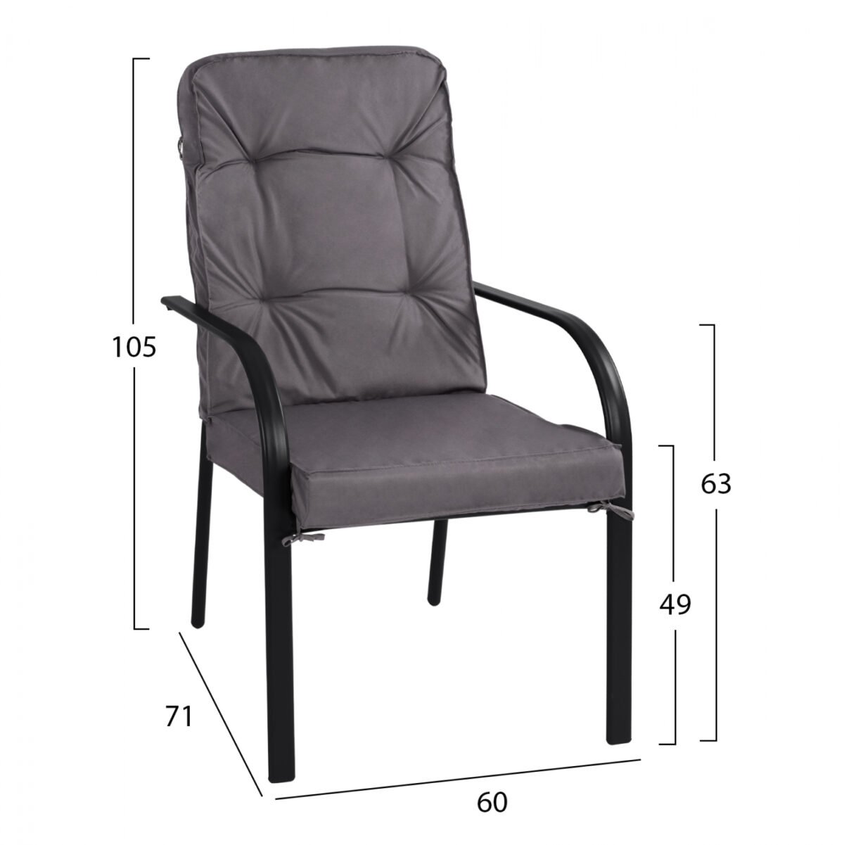 ΣΕΤ ΤΡΑΠΕΖΑΡΙΑ 7ΤΜΧ ΤΡΑΠΕΖΙ BRUNO 150X90 ΜΕ ΠΟΛΥΘΡΟΝΕΣ ENDIKA ΓΚΡΙ LH10.11475 - Image 3