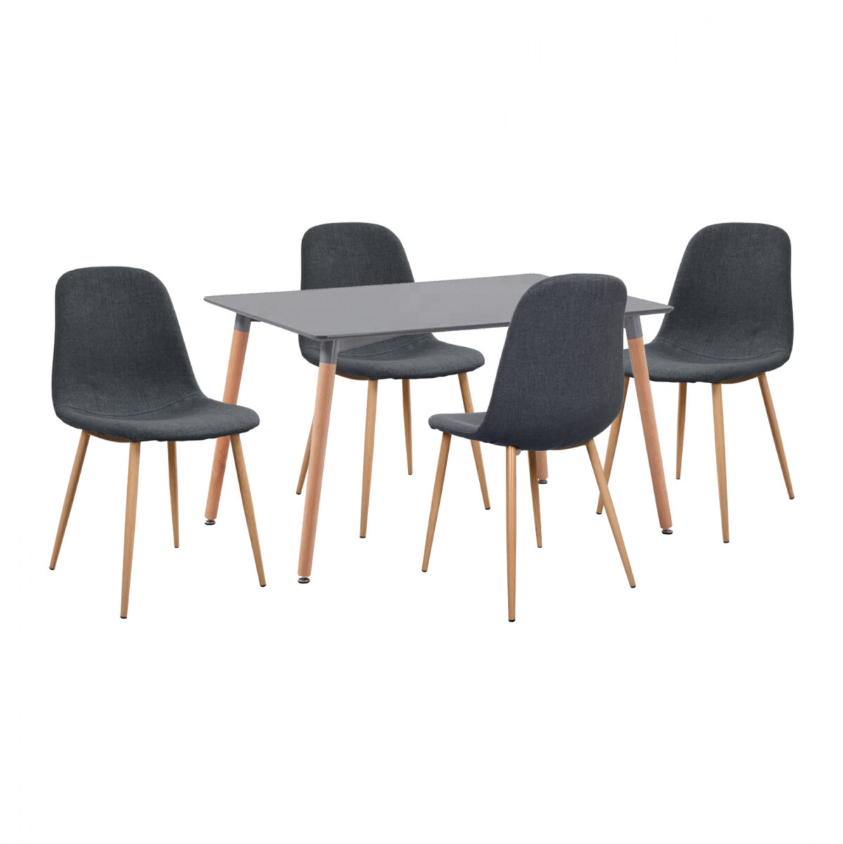 set-trapezarias-5-tmch-trapezi-minimal-m ΣΕΤ ΤΡΑΠΕΖΑΡΙΑΣ 5 ΤΜΧ ΤΡΑΠΕΖΙ MINIMAL ΜΕ ΚΑΡΕΚΛΕΣ LEONARDO ΓΚΡΙ LH10.11330.10 - Image 1