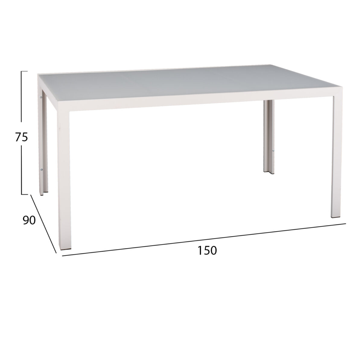 ΣΕΤ ΤΡΑΠΕΖΑΡΙΑΣ 5ΤΜΧ BRONCA LH10.21023 ΜΕΤΑΛ.ΤΡΑΠΕΖΙ-4 ΠΟΛΥΘΡΟΝΕΣ ΑΛΟΥΜΙΝΙΟΥ-ΛΕΥΚΟ - Image 2