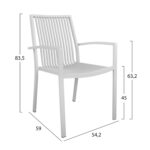 ΣΕΤ ΤΡΑΠΕΖΑΡΙΑΣ 5ΤΜΧ BRONCA LH10.21023 ΜΕΤΑΛ.ΤΡΑΠΕΖΙ-4 ΠΟΛΥΘΡΟΝΕΣ ΑΛΟΥΜΙΝΙΟΥ-ΛΕΥΚΟ - Image 3