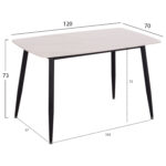 ΣΕΤ ΤΡΑΠΕΖΑΡΙΑΣ 5ΤΜΧ RAVEN LH10.21068.01 ΚΕΡΑΜΙΚΟ TOP ΛΕΥΚΟ ΜΑΡΜΑΡΟ--ΜΠΕΖ ΥΦΑΣΜΑ - Image 2