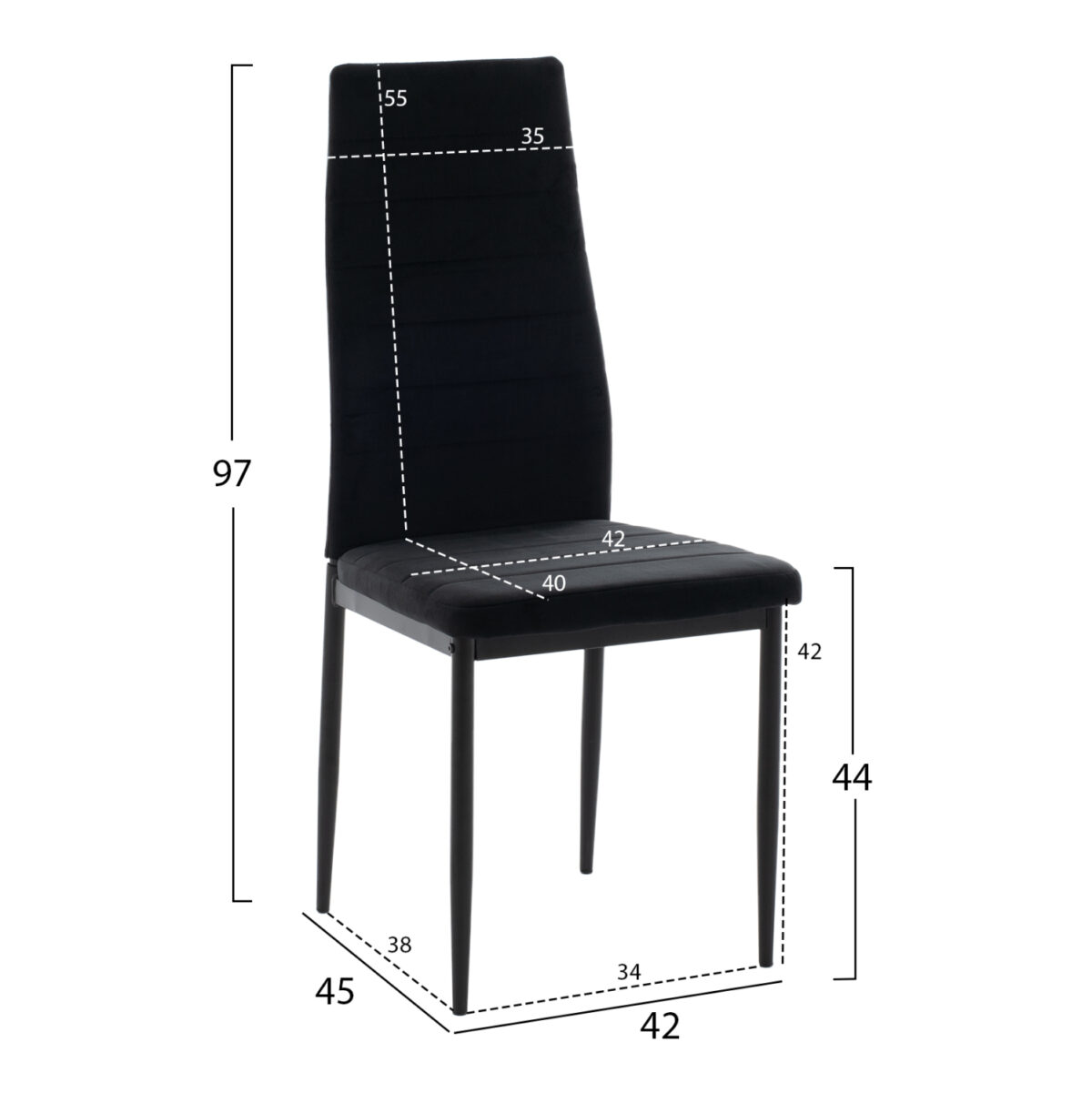 ΣΕΤ ΤΡΑΠΕΖΑΡΙΑΣ 5ΤΜΧ LADY LH10.21199.04 ΓΥΑΛΙ--ΜΕΤΑΛΛΟ & ΒΕΛΟΥΔΟ ΣΕ ΜΑΥΡΟ - Image 3