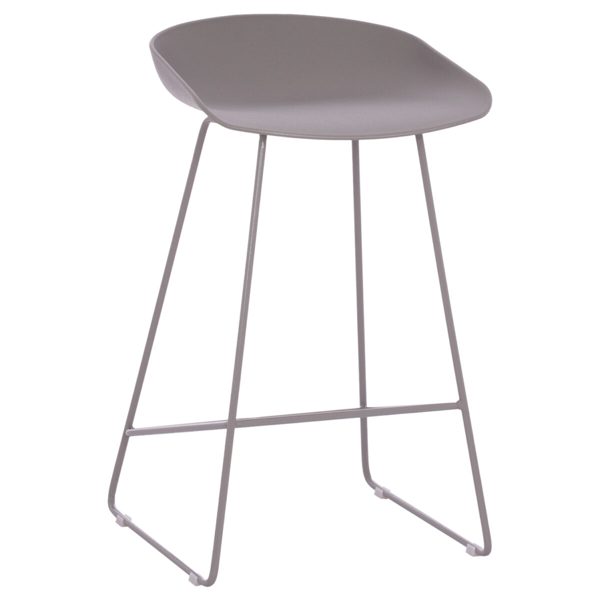 ΣΚΑΜΠΟ ΜΠΑΡ NAILA LH10.9299.10 ΓΚΡΙ ΜΕΣΑΙΟΥ ΥΨΟΥΣ 44x44x74Yεκ. - Image 1