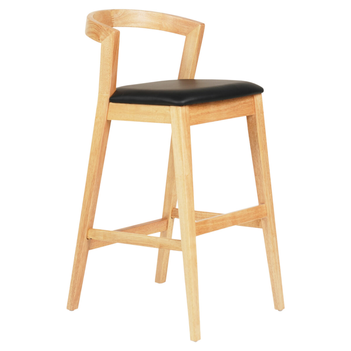 ΣΚΑΜΠΟ ΜΠΑΡ NAMI LH10.9952.01 RUBBERWOOD ΣΕ ΟΑΚ-ΜΑΥΡΟ PU 47,5x59x102,5Υεκ. - Image 1