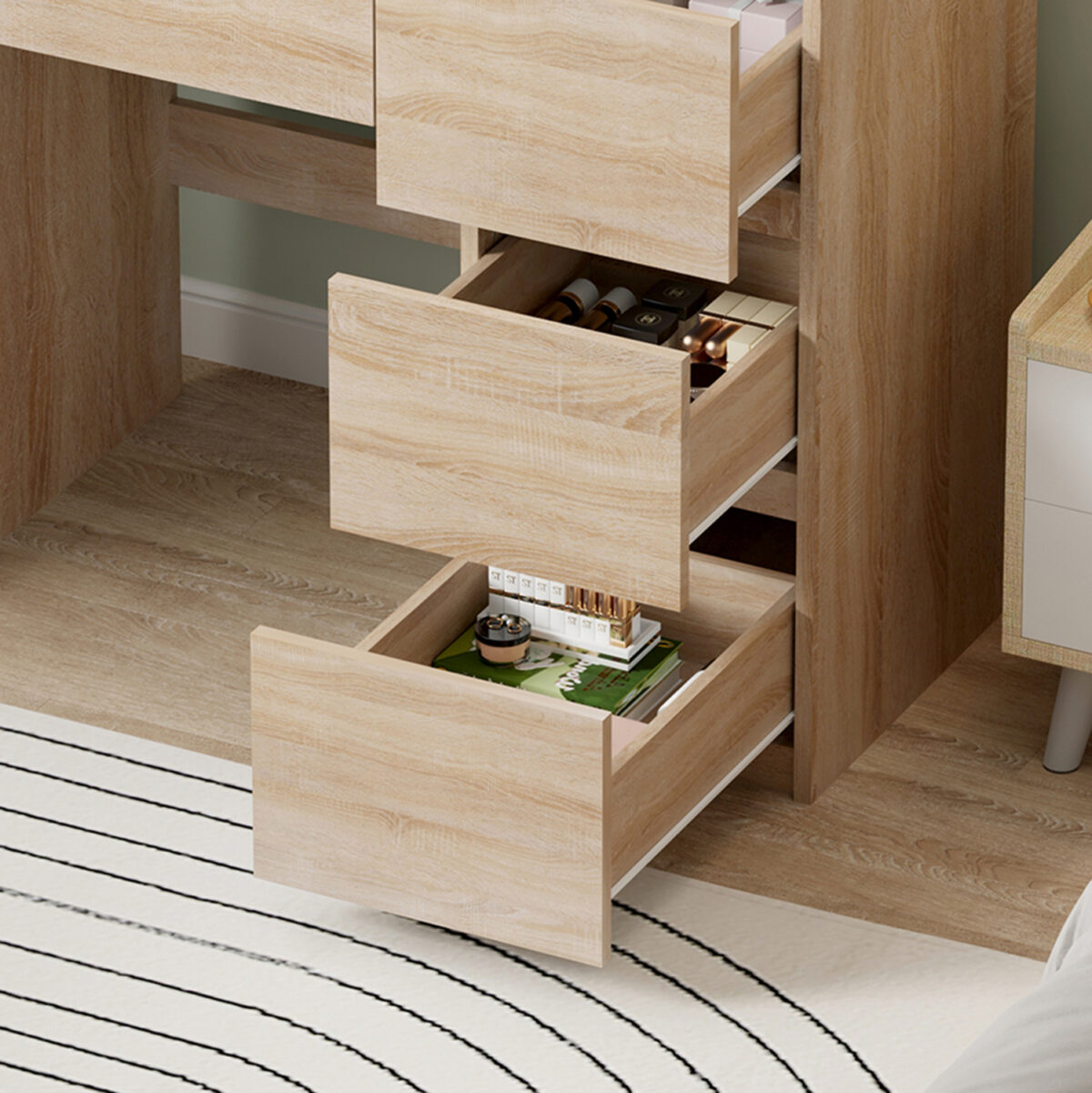 ΤΟΥΑΛΕΤΑ ΜΕ ΦΩΤΙΣΜΟ LED & ΣΥΡΤΑΡΙΑ KEITLIN LH10.2499.01 ΜΕΛΑΜΙΝΗ ΣΕ SONAMA 80x40x140Υεκ - Image 5