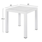 ΤΡΑΠΕΖΙ ΑΛΟΥΜΙΝΙΟΥ QIANA LH10.5402.01 ΛΕΥΚΟ 45x45x45,5Υ εκ. - Image 2