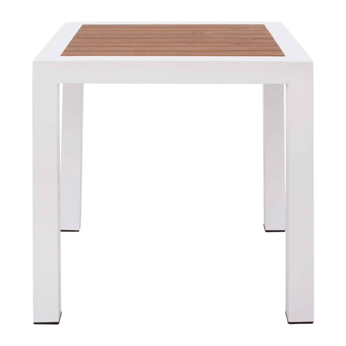 ΤΡΑΠΕΖΙ ΑΛΟΥΜΙΝΙΟΥ SABRA LH10.5403.01 ΛΕΥΚΟ ΜΕ POLYWOOD 45Χ45Χ45,5Y εκ. - Image 3