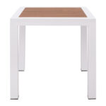 ΤΡΑΠΕΖΙ ΑΛΟΥΜΙΝΙΟΥ SABRA LH10.5403.01 ΛΕΥΚΟ ΜΕ POLYWOOD 45Χ45Χ45,5Y εκ. - Image 3