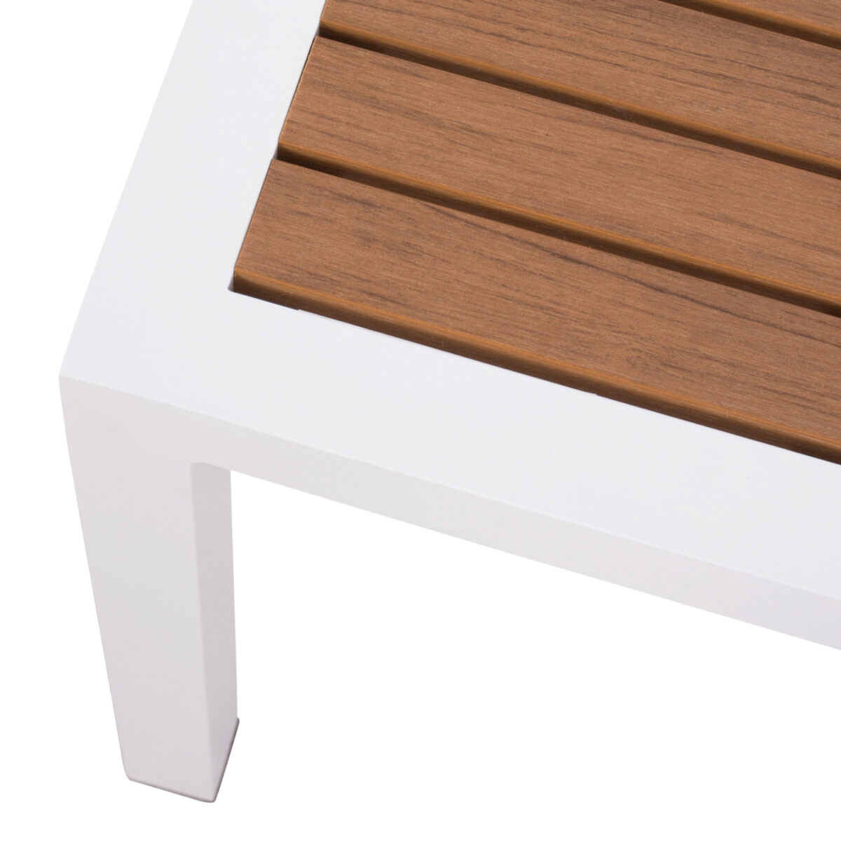 ΤΡΑΠΕΖΙ ΑΛΟΥΜΙΝΙΟΥ SABRA LH10.5403.01 ΛΕΥΚΟ ΜΕ POLYWOOD 45Χ45Χ45,5Y εκ. - Image 5