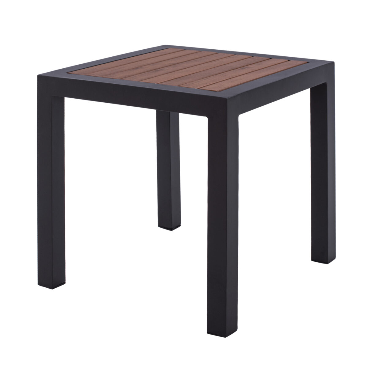 ΤΡΑΠΕΖΙ ΑΛΟΥΜΙΝΙΟΥ SABRA LH10.5403.02 ΓΚΡΙ ΜΕ POLYWOOD 45Χ45X45,5Yεκ. - Image 1