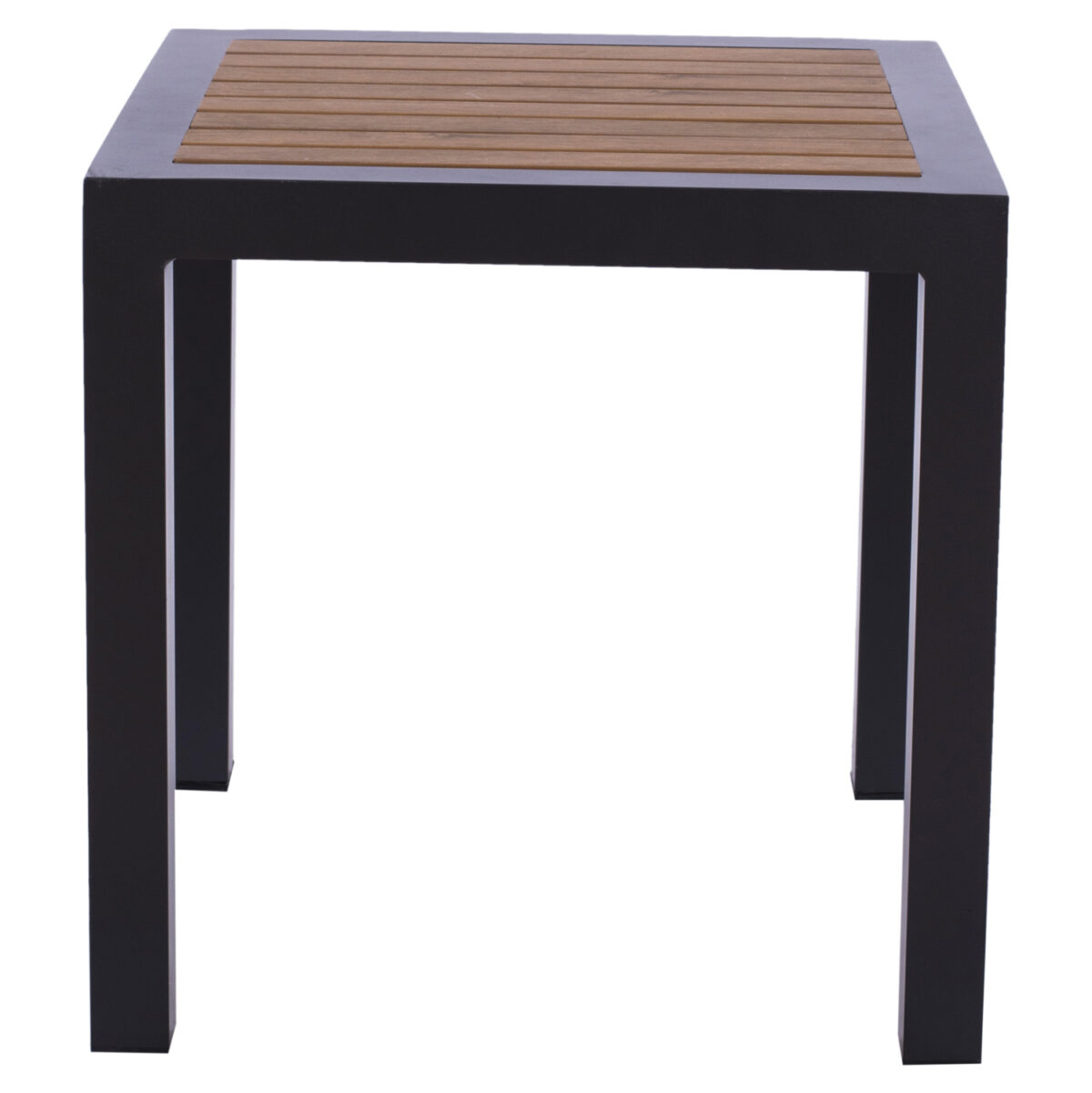 ΤΡΑΠΕΖΙ ΑΛΟΥΜΙΝΙΟΥ SABRA LH10.5403.02 ΓΚΡΙ ΜΕ POLYWOOD 45Χ45X45,5Yεκ. - Image 3