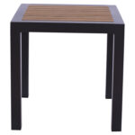 ΤΡΑΠΕΖΙ ΑΛΟΥΜΙΝΙΟΥ SABRA LH10.5403.02 ΓΚΡΙ ΜΕ POLYWOOD 45Χ45X45,5Yεκ. - Image 3