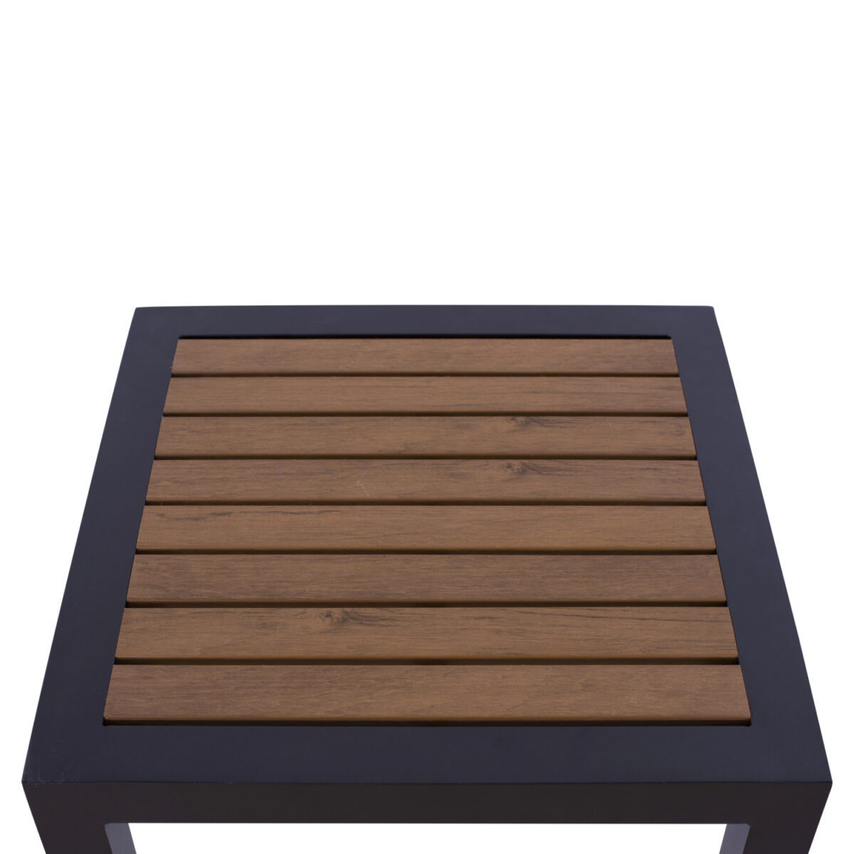ΤΡΑΠΕΖΙ ΑΛΟΥΜΙΝΙΟΥ SABRA LH10.5403.02 ΓΚΡΙ ΜΕ POLYWOOD 45Χ45X45,5Yεκ. - Image 4