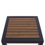 ΤΡΑΠΕΖΙ ΑΛΟΥΜΙΝΙΟΥ SABRA LH10.5403.02 ΓΚΡΙ ΜΕ POLYWOOD 45Χ45X45,5Yεκ. - Image 4