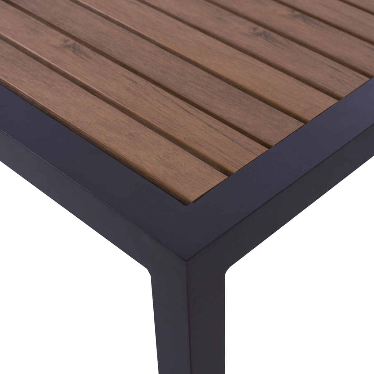 ΤΡΑΠΕΖΙ ΑΛΟΥΜΙΝΙΟΥ SABRA LH10.5403.02 ΓΚΡΙ ΜΕ POLYWOOD 45Χ45X45,5Yεκ. - Image 5