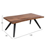 ΤΡΑΠΕΖΙ ΣΑΛΟΝΙΟΥ JOSINA ΜΑΣΙΦ ΞΥΛΟ ΑΚΑΚΙΑΣ 120x65x46Yεκ. LH10.8365.11 - Image 2