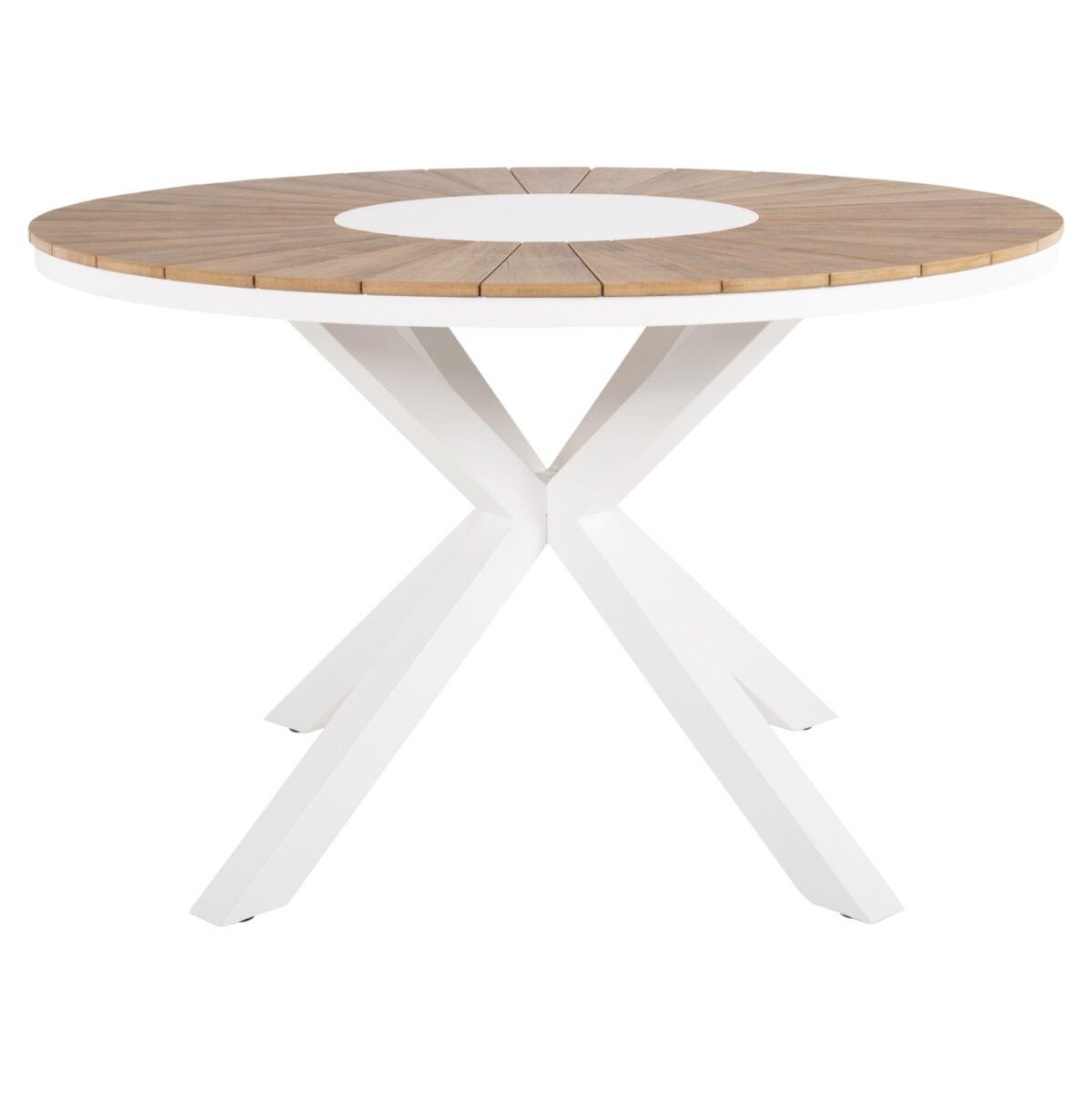 ΤΡΑΠΕΖΙ ΣΤΡΟΓΓΥΛΟ ΕΞ.ΧΩΡΟΥ MORIL LH10.6041.02 ΑΛΟΥΜΙΝΙΟ ΛΕΥΚΟ-POLYWOOD ΦΥΣΙΚΟ Φ120εκ. - Image 3