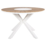 ΤΡΑΠΕΖΙ ΣΤΡΟΓΓΥΛΟ ΕΞ.ΧΩΡΟΥ MORIL LH10.6041.02 ΑΛΟΥΜΙΝΙΟ ΛΕΥΚΟ-POLYWOOD ΦΥΣΙΚΟ Φ120εκ. - Image 3