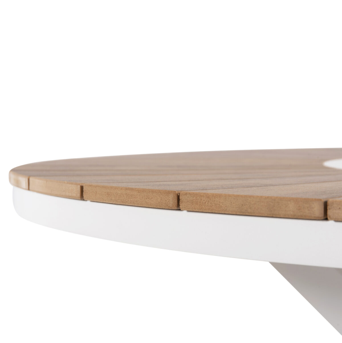 ΤΡΑΠΕΖΙ ΣΤΡΟΓΓΥΛΟ ΕΞ.ΧΩΡΟΥ MORIL LH10.6041.02 ΑΛΟΥΜΙΝΙΟ ΛΕΥΚΟ-POLYWOOD ΦΥΣΙΚΟ Φ120εκ. - Image 5