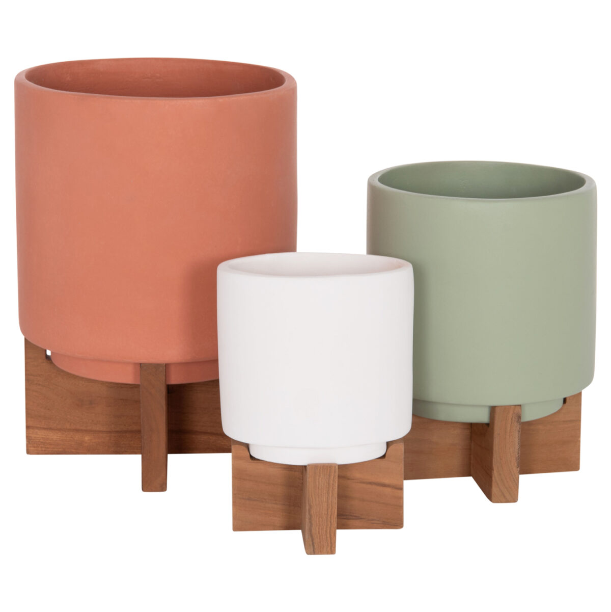 ΣΕΤ 3 ΓΛΑΣΤΡΕΣ ΜΕ TEAK ΒΑΣΕΙΣ TANTI LH10.4685 FIBER CEMENT ΣΕ 3 ΧΡΩΜΑΤΑ - Image 1