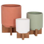 ΣΕΤ 3 ΓΛΑΣΤΡΕΣ ΜΕ TEAK ΒΑΣΕΙΣ TANTI LH10.4685 FIBER CEMENT ΣΕ 3 ΧΡΩΜΑΤΑ