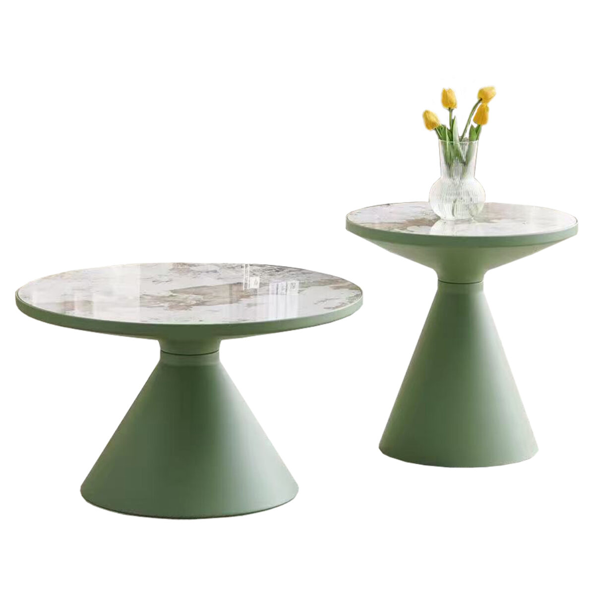 ΣΕΤ 2 ΤΡΑΠΕΖΙA ΣΑΛΟΝΙΟΥ LYNX LH10.18316.95 Β' ΔΙΑΛΟΓΗΣ-ΜΕΤΑΛΛΟ & SINTERED STONE TOP - Image 1