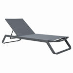 ΞΑΠΛΩΣΤΡΑ ΑΛΟΥΜΙΝΙΟΥ MARIMAR LH10.6562.01 ΣΚΕΛΕΤΟΣ & TEXTILENE ΓΚΡΙ 220x67.5x31.5Υεκ