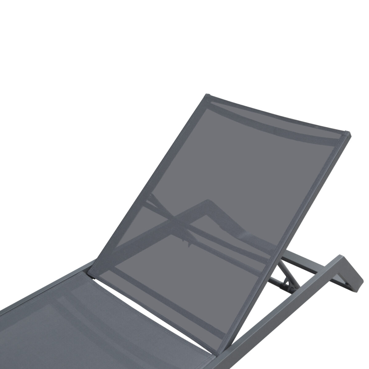 ΞΑΠΛΩΣΤΡΑ ΑΛΟΥΜΙΝΙΟΥ MARIMAR LH10.6562.01 ΣΚΕΛΕΤΟΣ & TEXTILENE ΓΚΡΙ 220x67.5x31.5Υεκ - Image 5