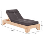 ΞΑΠΛΩΣΤΡΑ ΜΕ ΜΑΞΙΛΑΡΙ ΚΟΡΙΝΟΣ LH10.10778.73 ΞΥΛΟ ΠΕΥΚΟΥ--OLEFIN ΣΕ ΓΚΡΙ 79x204x77Υεκ - Image 2