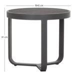 ΤΡΑΠΕΖΑΚΙ ΑΛΟΥΜΙΝΙΟΥ DEVIOUS SM6440.01 ΑΝΘΡΑΚΙ--ΓΚΡΙ SINTERED STONE TOP Φ45x41Υεκ. - Image 2