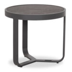 ΤΡΑΠΕΖΑΚΙ ΑΛΟΥΜΙΝΙΟΥ DEVIOUS SM6440.01 ΑΝΘΡΑΚΙ--ΓΚΡΙ SINTERED STONE TOP Φ45x41Υεκ. - Image 5