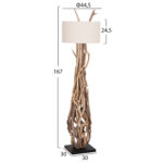 ΔΙΑΚΟΣΜΗΤΙΚΟ ΦΩΤΙΣΤΙΚΟ ΔΑΠΕΔΟΥ ALTAR LH10.4872 DRIFTWOOD--ΛΕΥΚΟ PVC Φ44.5x167Υεκ. - Image 2