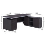 ΕΠΑΓΓΕΛΜΑΤΙΚΟ ΓΡΑΦΕΙΟ ΔΕΞΙΑ ΓΩΝΙΑ LH10.2092R ROSEWOOD 180X160X76Y εκ. - Image 2