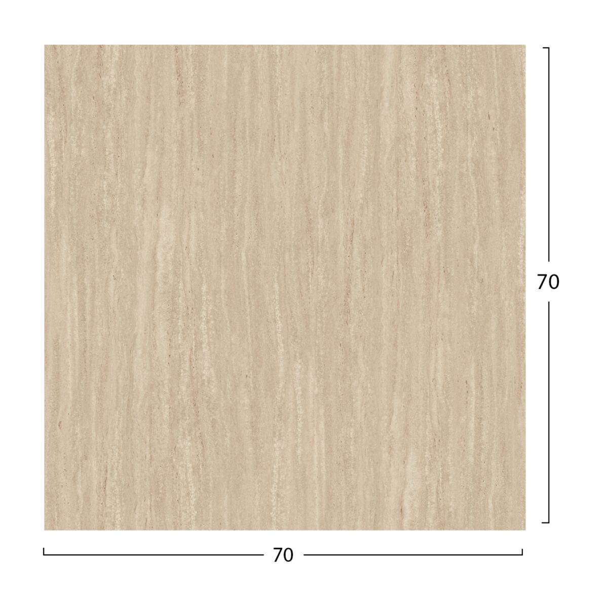 ΕΠΙΦΑΝΕΙΑ ΤΡΑΠΕΖΙΟΥ HPL ΤΕΤΡΑΓΩΝΗ LH10.5838.35 TRAVERTINE 70x70εκ. - Image 2