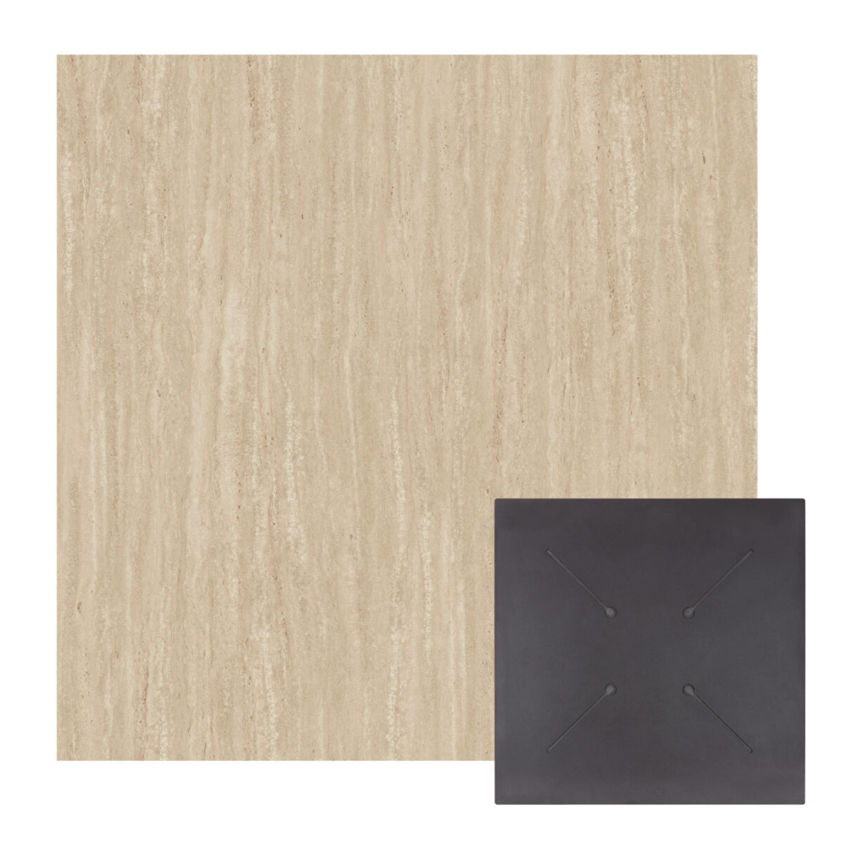 epifaneia-trapezioy-hpl-tetragoni-fb9583 ΕΠΙΦΑΝΕΙΑ ΤΡΑΠΕΖΙΟΥ HPL ΤΕΤΡΑΓΩΝΗ LH10.5838.35 TRAVERTINE 70x70εκ. - Image 1