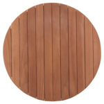 ΕΠΙΦΑΝΕΙΑ ΤΡΑΠΕΖΙΟΥ ΣΤΡΟΓΓΥΛΗ LH10.18132 ΞΥΛΟ TEAK--ΦΥΣΙΚΟ Φ60x4(πάχος)εκ. - Image 3