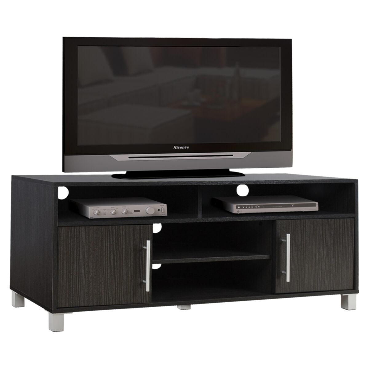 ΕΠΙΠΛΟ ΤΗΛΕΟΡΑΣΗΣ ΜΕΛΑΜΙΝΗΣ DANNA LH10.2202.01 ZEBRANO 120x40x54 εκ. - Image 1