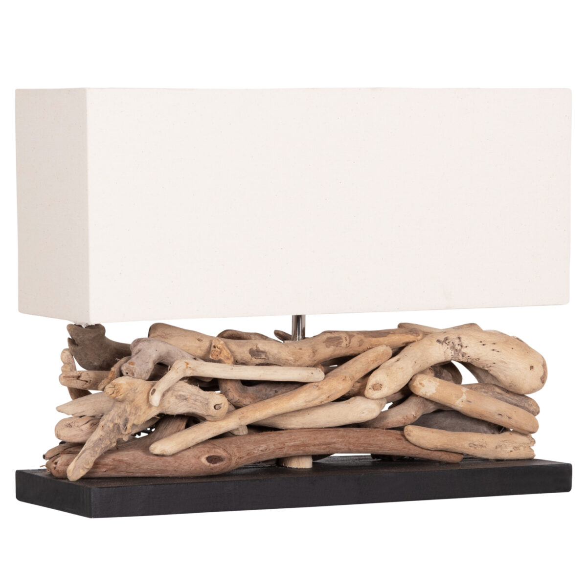 ΕΠΙΤΡΑΠΕΖΙΟ ΟΡΘΟΓΩΝΙΟ ΦΩΤΙΣΤΙΚΟ TWIGGY LH10.4432 DRIFTWOOD & ΛΕΥΚΟ ΚΑΠΕΛΟ 50x16,5x38Υεκ. - Image 1