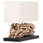 ΕΠΙΤΡΑΠΕΖΙΟ ΟΡΘΟΓΩΝΙΟ ΦΩΤΙΣΤΙΚΟ TWIGGY LH10.4432 DRIFTWOOD & ΛΕΥΚΟ ΚΑΠΕΛΟ 50x16,5x38Υεκ. - Image 4