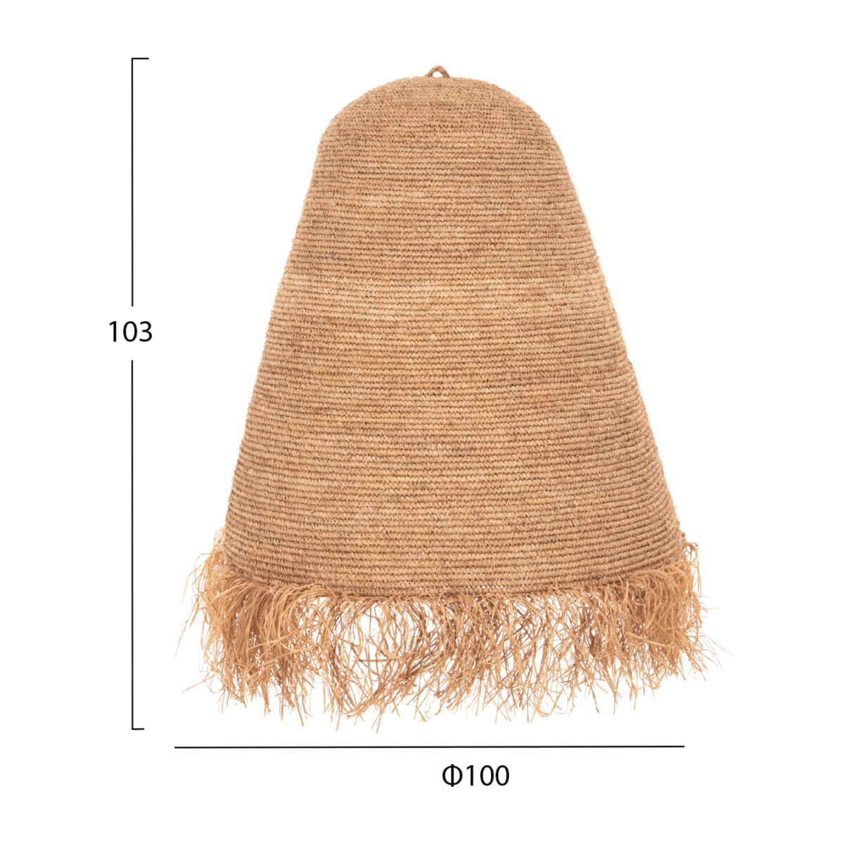 ΦΩΤΙΣΤΙΚΟ ΟΡΟΦΗΣ ΚΡΕΜΑΣΤΟ LH10.4030 RATTAN ΣΕ ΦΥΣΙΚΟ Φ100x100-103Υεκ. - Image 2