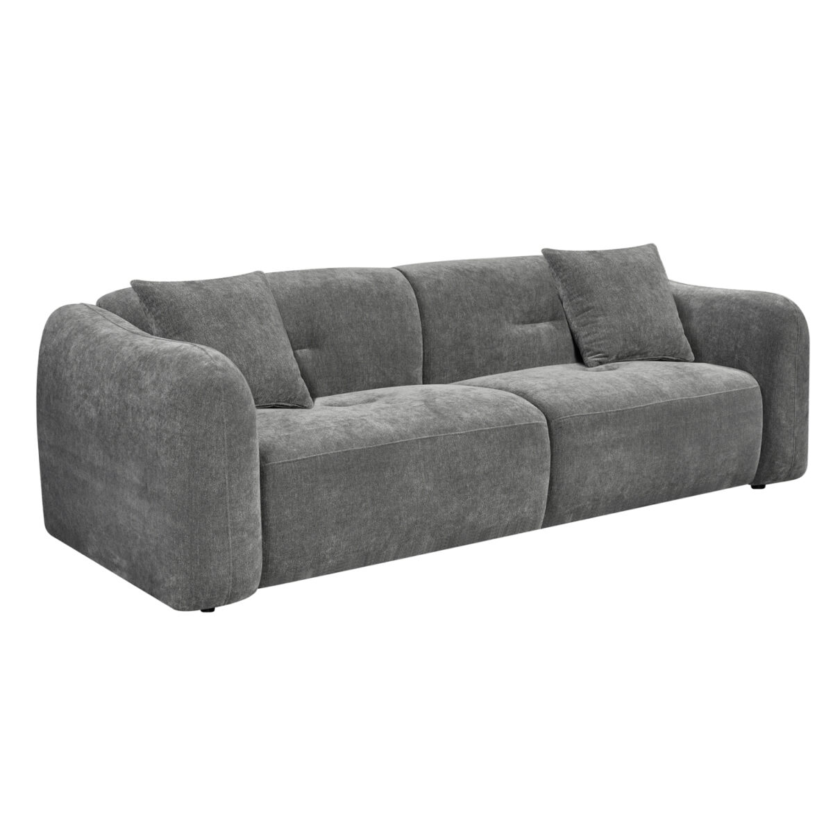 ΚΑΝΑΠΕΣ 3-ΘΕΣΙΟΣ JUNOA LH10.3333.01 ΓΚΡΙ ΥΦΑΣΜΑ 228x89x74Υεκ - Image 1