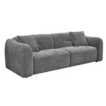 ΚΑΝΑΠΕΣ 3-ΘΕΣΙΟΣ JUNOA LH10.3333.01 ΓΚΡΙ ΥΦΑΣΜΑ 228x89x74Υεκ